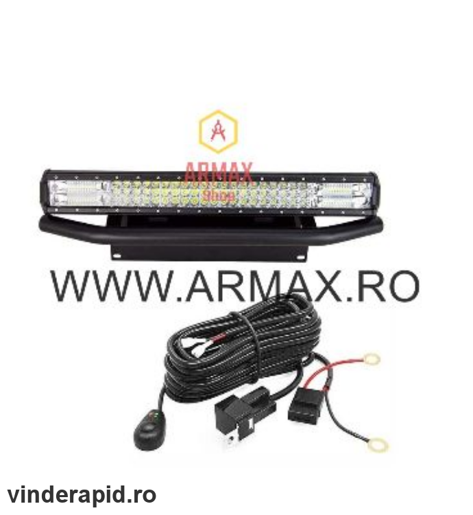Set proiector led bar Armax 60 cm 324w cu mini bullbar + kit rel
